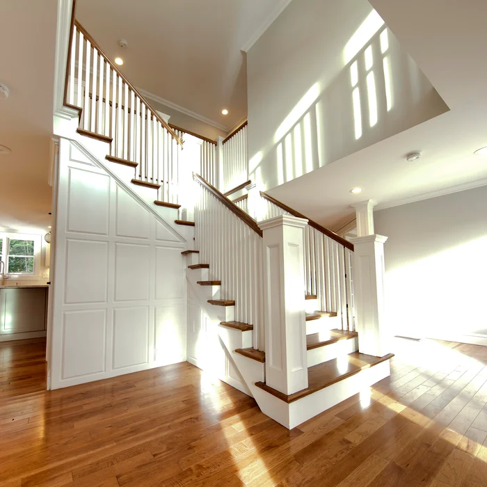 Living room built-ins flanking a fireplace